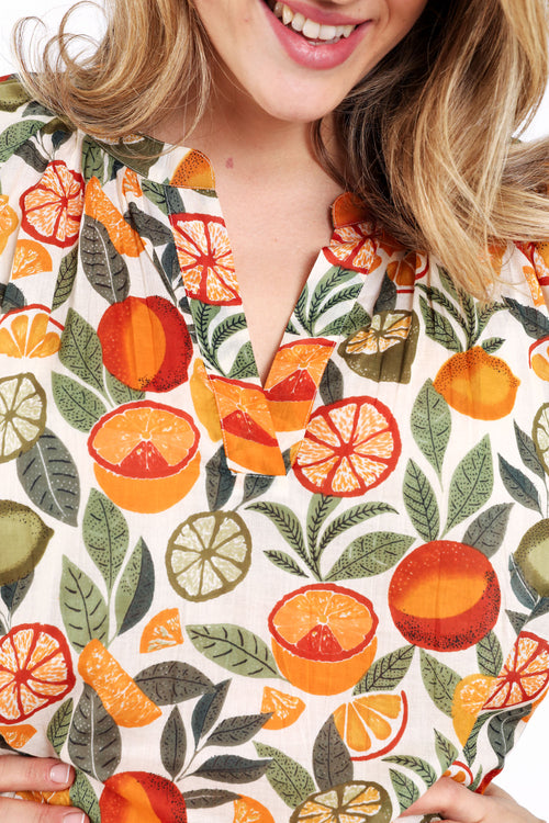 Blouse imprimé agrumes-Paprika-5
