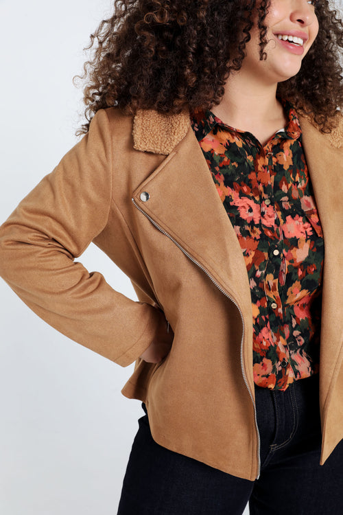 Perfecto uni col bouclette-Paprika-4