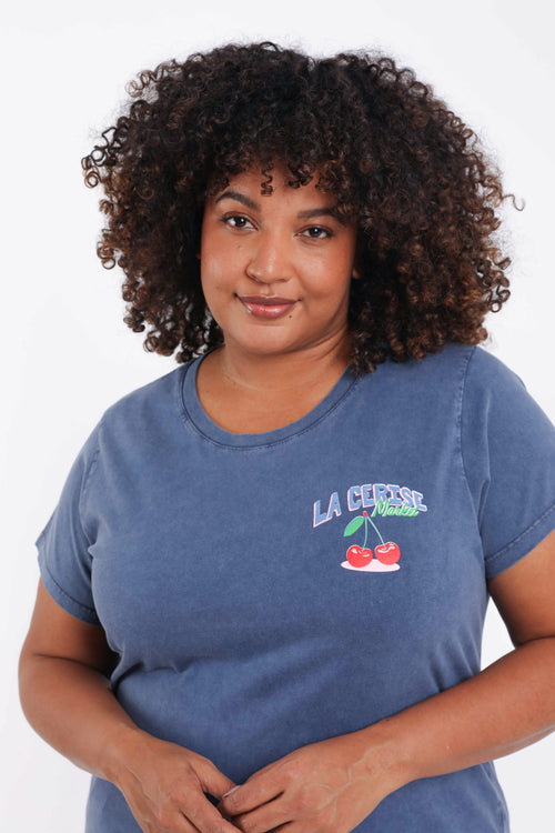 T-shirt en coton imprimé cerises-Paprika-5