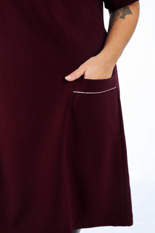 Robe courte unie-Paprika-2