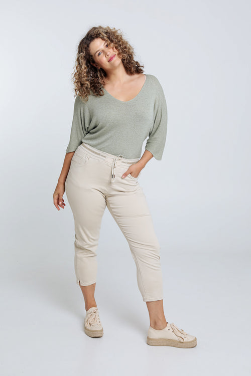 Jegging 3/4 Lolly en coton-Paprika-8