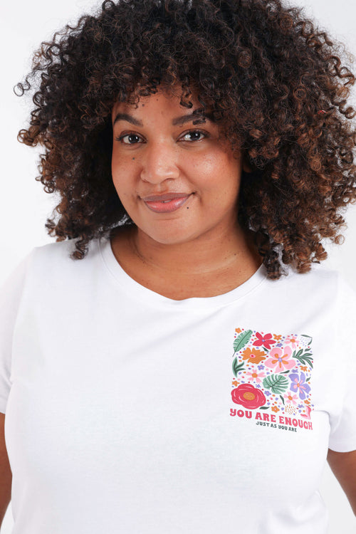 T-shirt en coton imprimé fleurs-Paprika-4