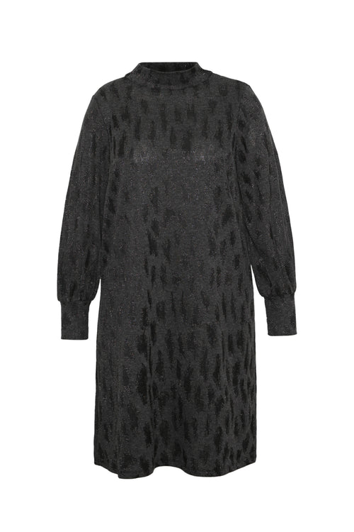 Robe motif jacquard léopard-Paprika-9