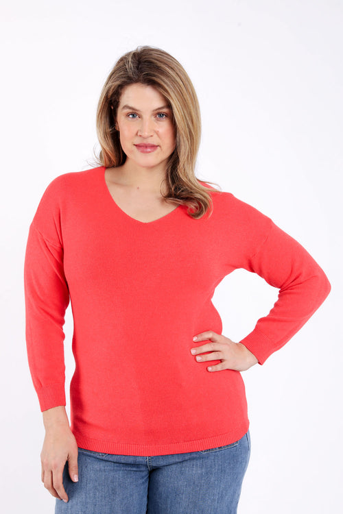 Pull en viscose uni-Paprika-3