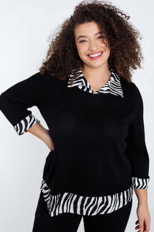 Pull 2 en 1 imprimé zèbre-Paprika-4