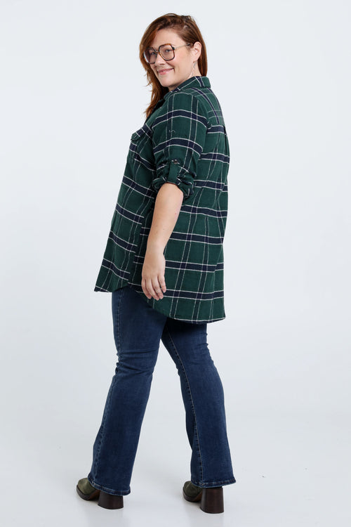 Chemise à carreaux en coton-Paprika-2