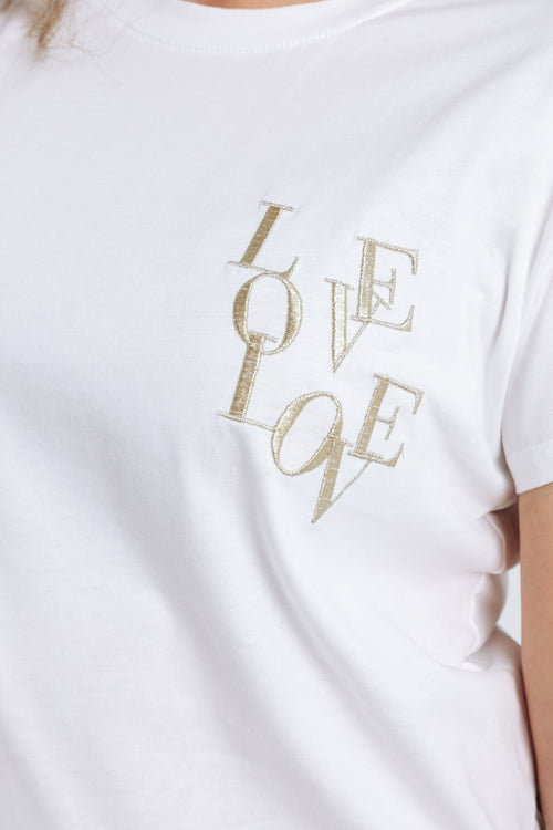 T-shirt en coton brodé Love-Paprika-3