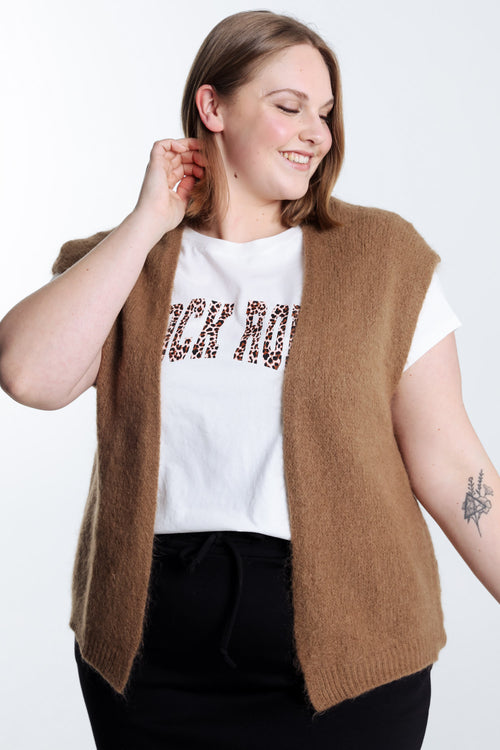 Gilet sans manches uni-Paprika-6