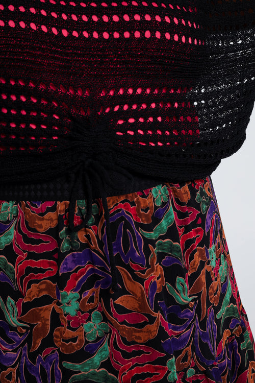 Pull filet rayé en viscose-Paprika-4