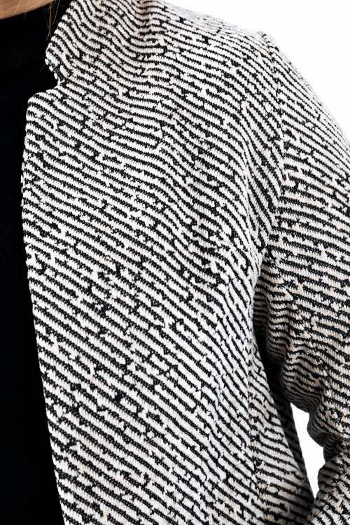 Veste jacquard bicolore avec lurex-Paprika-4