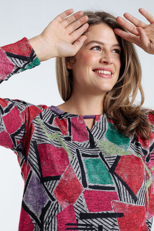 T-shirt imprimé graphique-Paprika-4