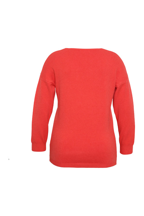Pull en viscose uni-Paprika-2