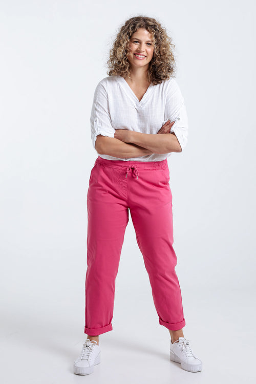 Pantalon chino en coton léger-Paprika-6
