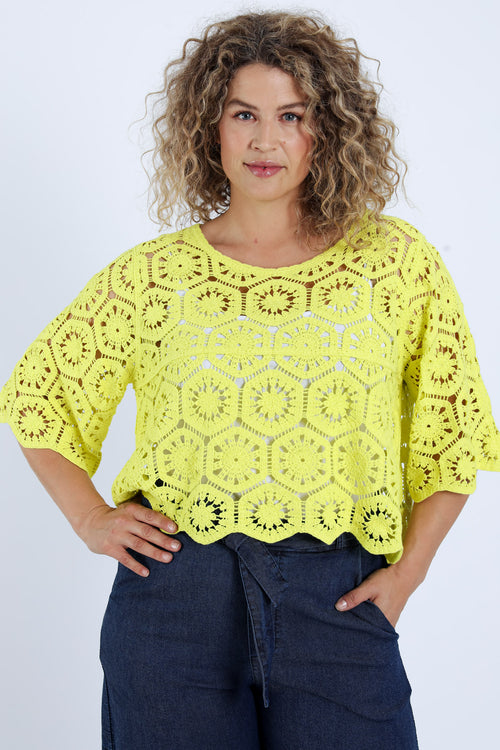 Pull en crochet uni-Paprika-4