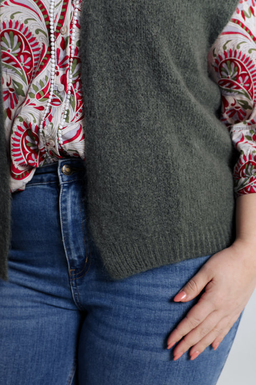 Gilet sans manches uni-Paprika-5