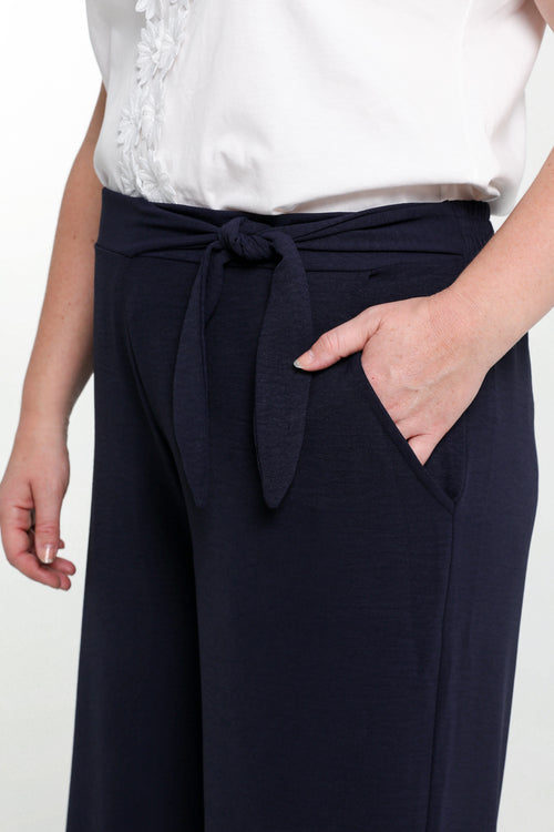 Pantalon large avec nœud-Paprika-5