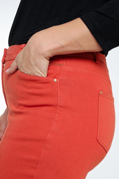 Pantalon Louise 7/8 en coton-Paprika-4