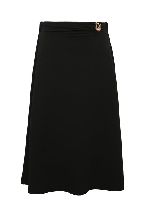 Jupe en maille unie-Paprika-1