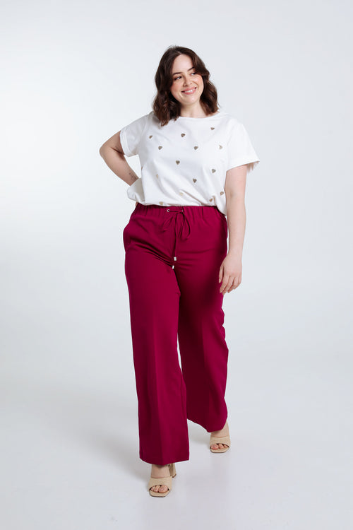 Pantalon fluide avec pli-Paprika-9