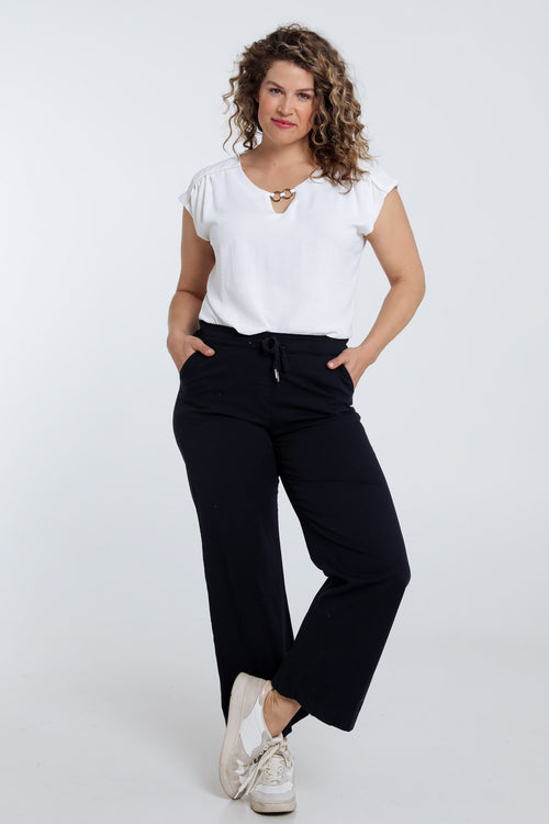 Pantalon chino jambe large uni-Paprika-8