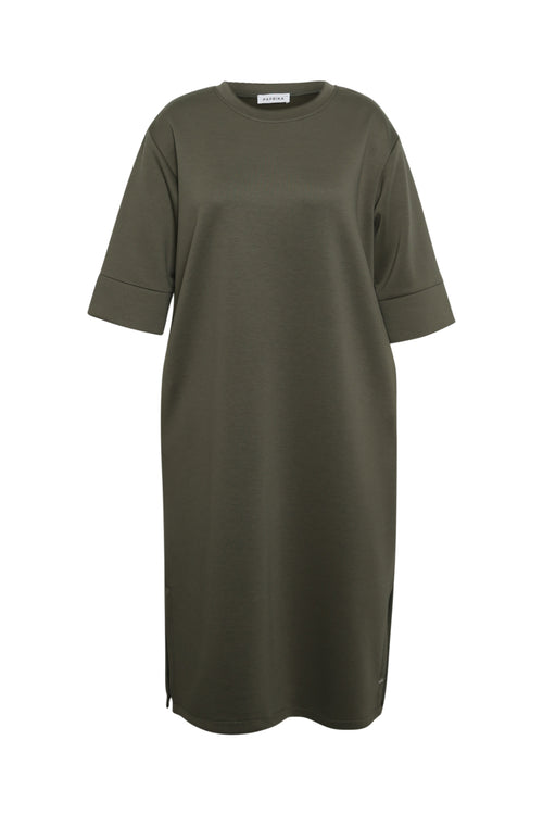 Robe sweat unie-Paprika-8