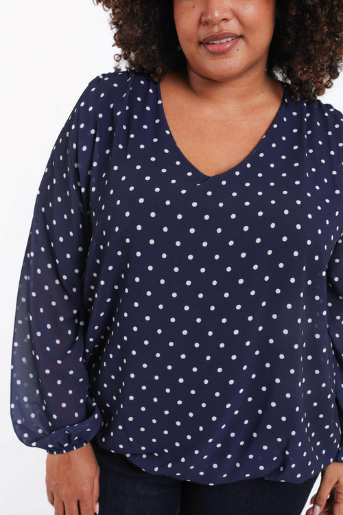 Blouse imprimé pois-Paprika-5