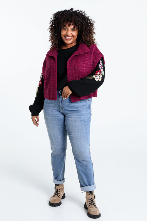 Gilet sans manches uni-Paprika-9