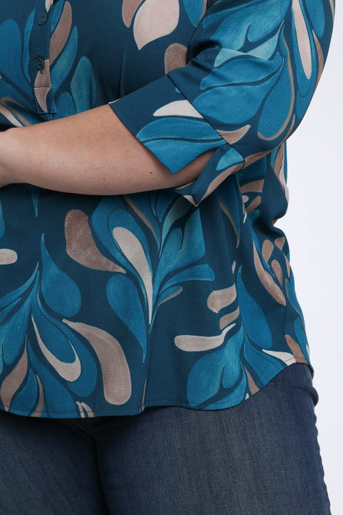 Blouse imprimé graphique-Paprika-5