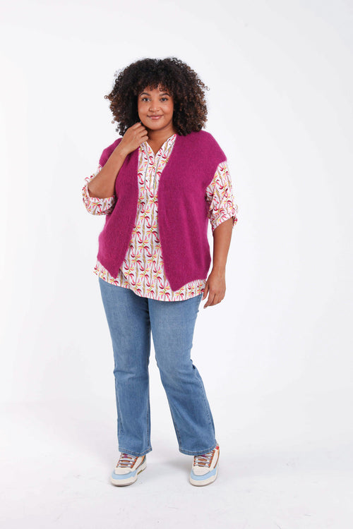 Gilet sans manches uni-Paprika-8