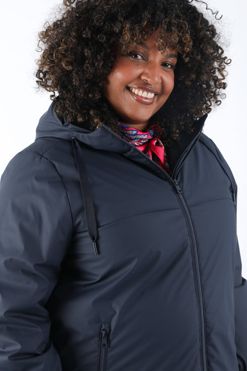 Parka mi-longue légère unie-Paprika-4