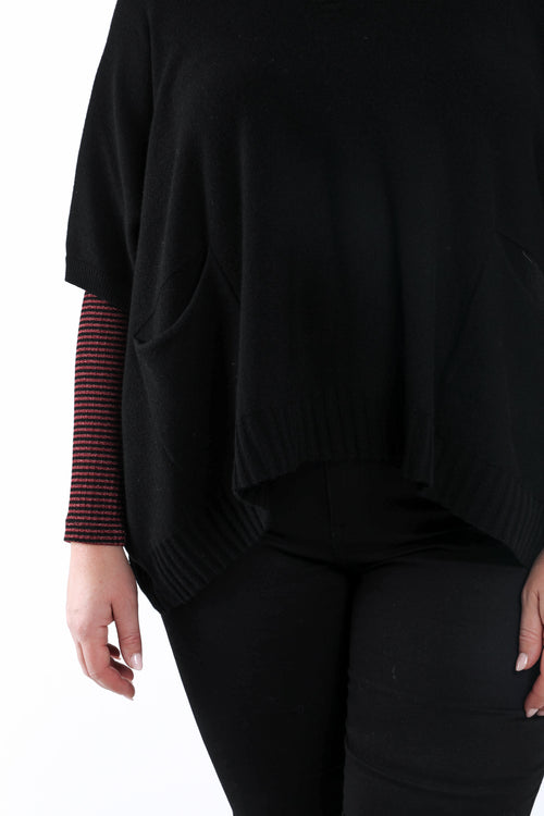 Pull court uni en viscose-Paprika-5