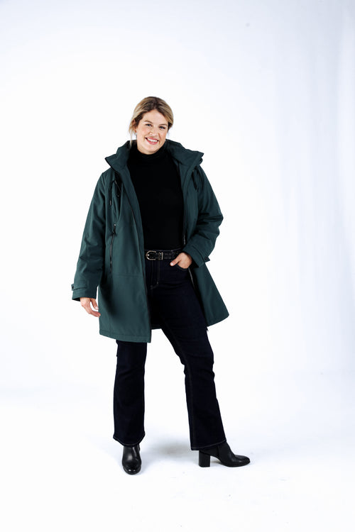 Parka unie avec capuche-Paprika-8