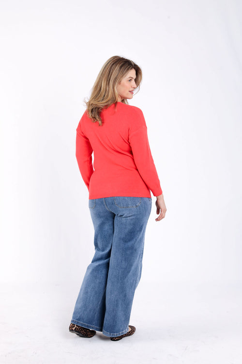 Pull en viscose uni-Paprika-3