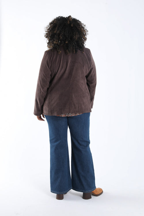 Blazer en velours-Paprika-3