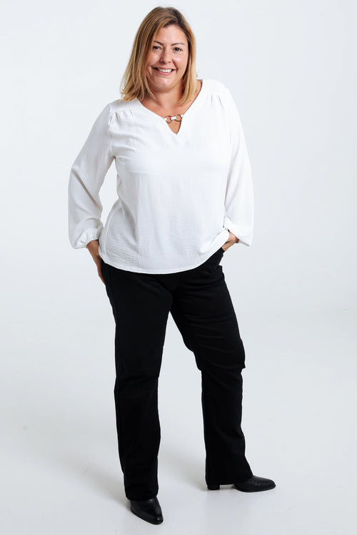 T-shirt avec lurex et bijou-Paprika-9