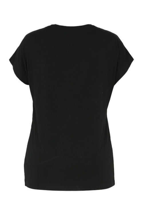 T-shirt uni en viscose-Paprika-11