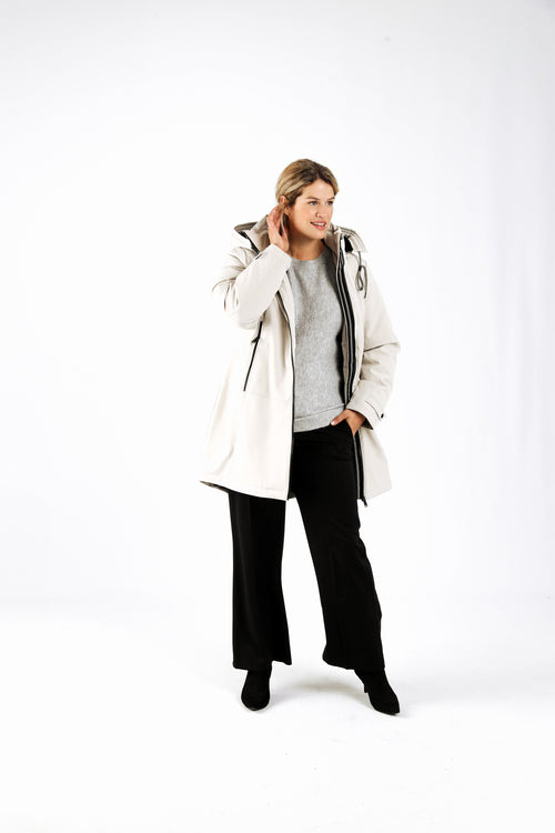 Parka unie avec capuche-Paprika-8