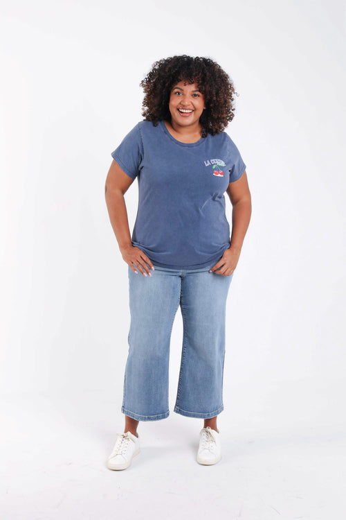 T-shirt en coton imprimé cerises-Paprika-9
