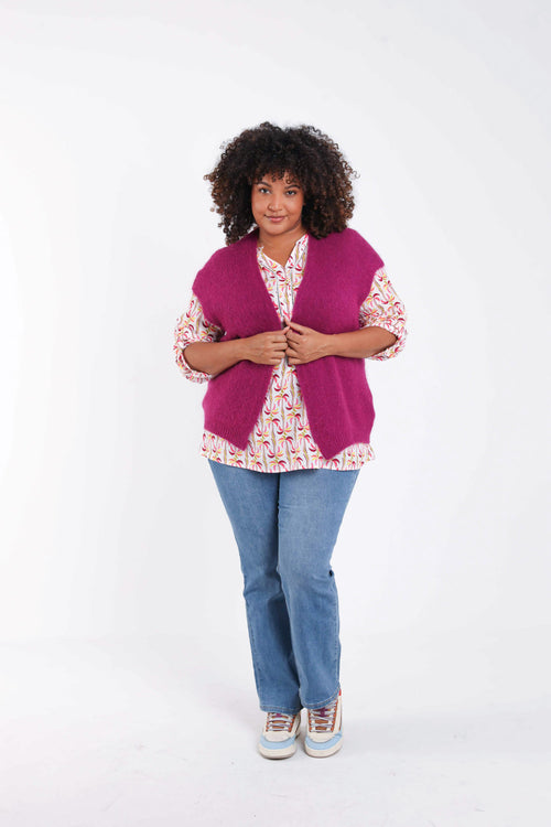 Gilet sans manches uni-Paprika-7