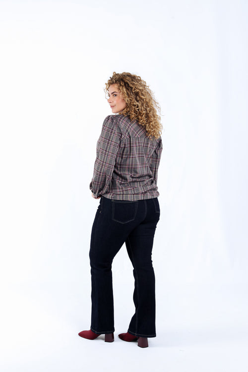 Blouse à carreaux avec lurex-Paprika-2