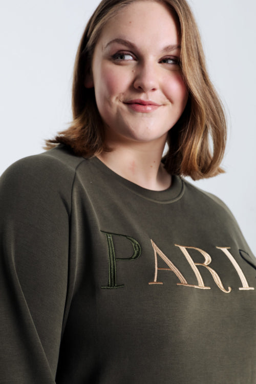 Robe sweat broderie Paris-Paprika-4