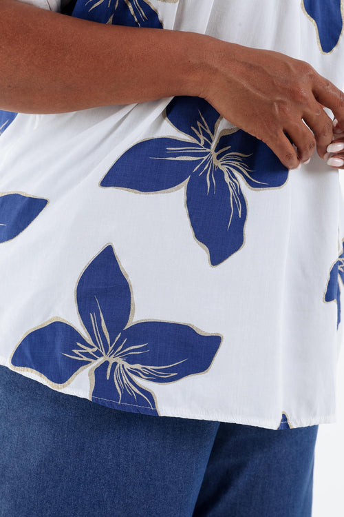 Blouse en viscose imprimé floral-Paprika-3