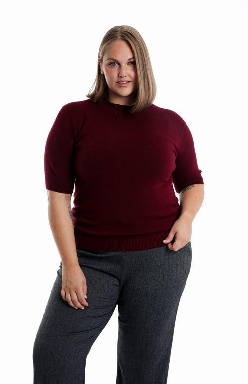 Pull manches courtes uni-Paprika-1