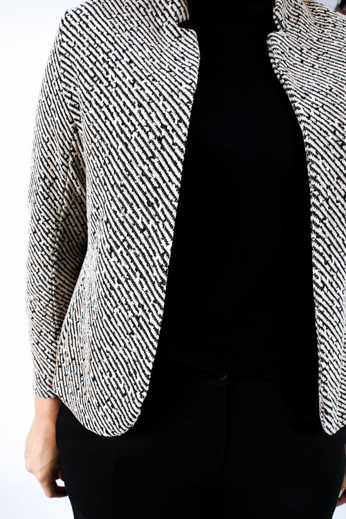 Veste jacquard bicolore avec lurex-Paprika-5