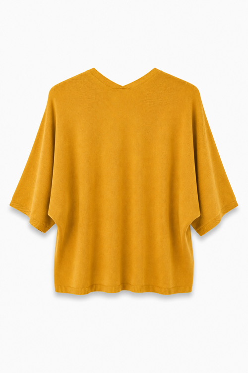 Gilet en viscose uni-Paprika-2