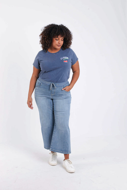 Jegging large Lolly 7/8 en denim-Paprika-7