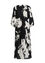 Longue robe plissée à imprimé floral