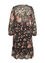 Longue robe portefeuille à motif floral et foil